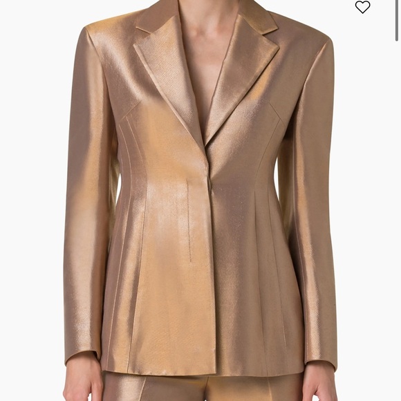 NWT Akris Walker Metallic Single-Breasted Blazer - Picture 2 of 8